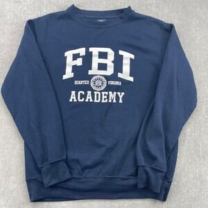 FBI Academy Mens Medium Navy Quantico Virginia MV Sport Sweatshirt Pullover